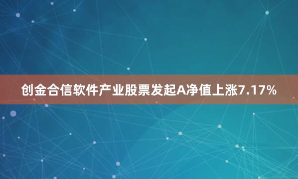 创金合信软件产业股票发起A净值上涨7.17%