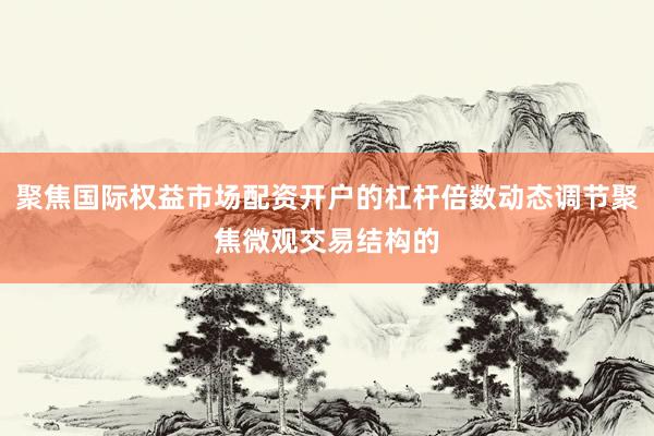聚焦国际权益市场配资开户的杠杆倍数动态调节聚焦微观交易结构的
