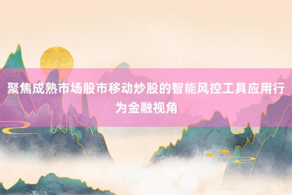 聚焦成熟市场股市移动炒股的智能风控工具应用行为金融视角
