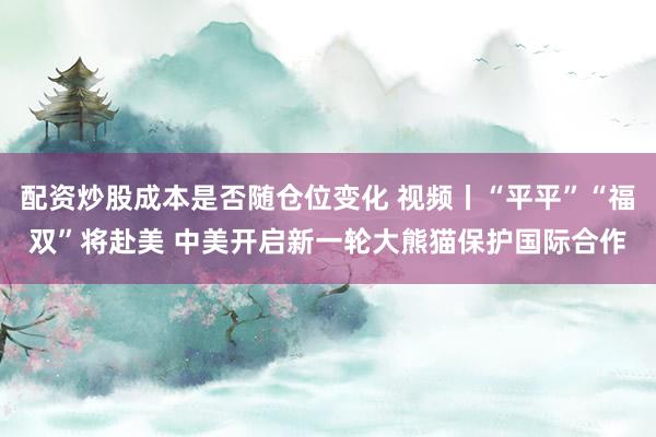配资炒股成本是否随仓位变化 视频丨“平平”“福双”将赴美 中美开启新一轮大熊猫保护国际合作